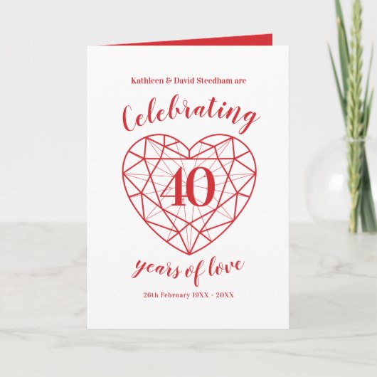 Ruby viert 40 jaar liefde 40-jarig jubileum (Voorkant)