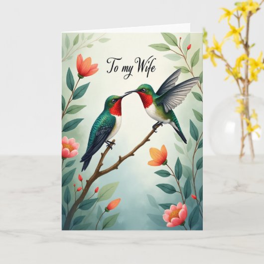 Ruby Vogels Moederdagkaart Kaart (Gele Bloem)