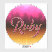 Ruby Vorname Name golden pink Aufkleber Sticker (Vel)