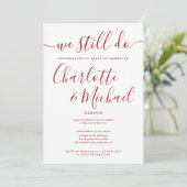 Ruby We Still Do Script Huwelijksbelofte Verjaarda Kaart (Staand voorkant)