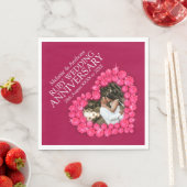 Ruby Wedding 40 jaar hartfoto en naamservetten Servet (Insitu)