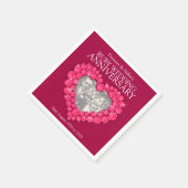 Ruby Wedding 40 jaar hartfoto en naamservetten Servetten (Hoek)