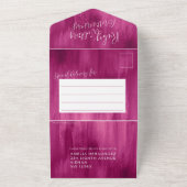 Ruby Wedding 40th foto QR code optie RSVP All In One Uitnodiging (Buitenkant)