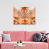 Ruby Wedding 40th Wedding Jubileum Canvas Afdruk (Insitu (Woonkamer))