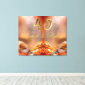 Ruby Wedding 40th Wedding Jubileum Canvas Afdruk (Insitu (Houten vloer))