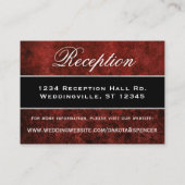 Ruby Wedding | Crimson Granaat Rood thema invoegen Informatiekaartje (Achterkant)