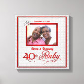 Ruby Wedding Jubileum 11x11-inch 40e foto Canvas Afdruk (Voorkant)
