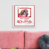 Ruby Wedding Jubileum 11x11-inch 40e foto Canvas Afdruk (Insitu (Woonkamer))