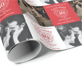 Ruby Wedding Jubileum 2 foto's rood wit Cadeaupapier (Rol Hoek)