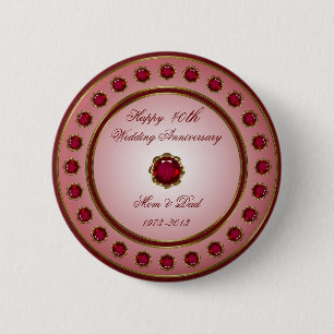 Ruby Wedding Jubileum Button
