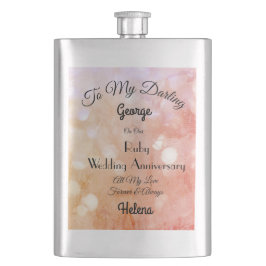 Ruby Wedding Jubileum Classic Flask Flacon