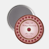 Ruby Wedding Jubileum Magnet (Voorkant / Achterkant)