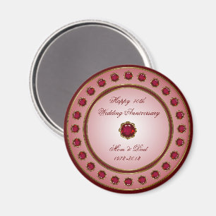 Ruby Wedding Jubileum Magnet
