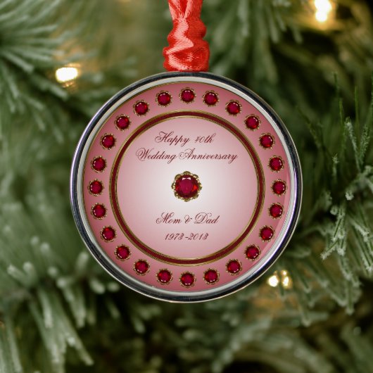 Ruby Wedding Jubileum Ornament (Boom)