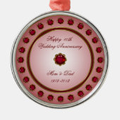 Ruby Wedding Jubileum Ornament (Voorkant)