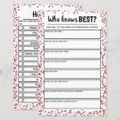 Ruby Wedding Jubileum Party Game (Voorkant / Achterkant)