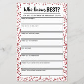 Ruby Wedding Jubileum Party Game (Voorkant)