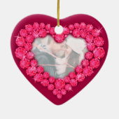 Ruby Wedding Jubileum red hart ornament (Achterkant)