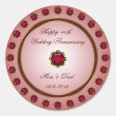 Ruby Wedding Jubileum Sticker (Voorkant)