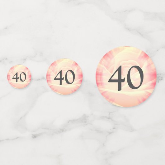 Ruby Wedding Jubileum tafel Confetti (Achterkanten)