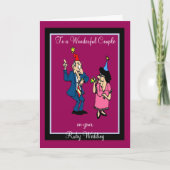 RUBY WEDDING JUBILEUM WENSKAART FEESTDAGEN KAART (Voorkant)