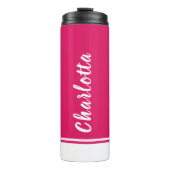 Ruby White | Elegant | Minimaal | GEPERSONALISEERD Thermosbeker (Voorkant)