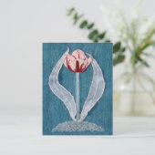 Ruby Wings Design First Tulip Briefkaart (Staand voorkant)