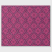 "Rubybloemen" bloementarabesque patroon Cadeaupapier (Vlak)
