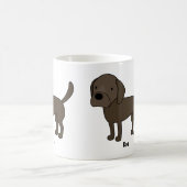 Rubyfornia Chocolate Lab Klassieke Mok (Center)