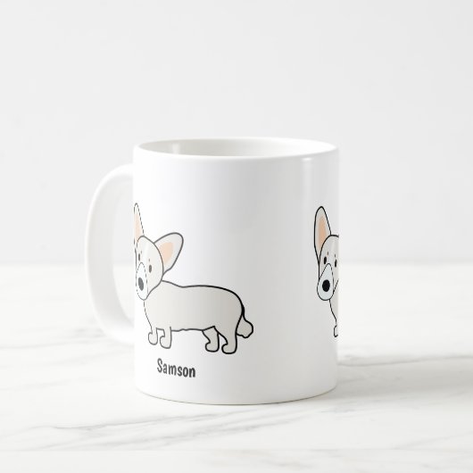 Rubyfornia Pembroke Welsh Corgi Classic Mok (Voorkant links)