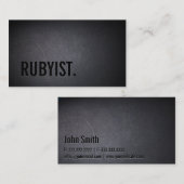 Rubyist RoR programmeur Bold Black Miniamlist Visitekaartje (Voorkant / Achterkant)