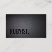 Rubyist RoR programmeur Bold Black Miniamlist Visitekaartje (Voorkant)