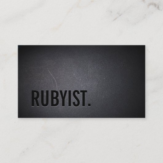 Rubyist RoR programmeur Bold Black Miniamlist Visitekaartje (Voorkant)