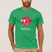Rubyist Ruby Programmer Green Shirt (Voorkant)