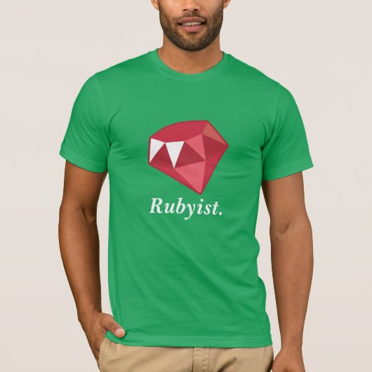 Rubyist Ruby Programmer Green Shirt (Voorkant)