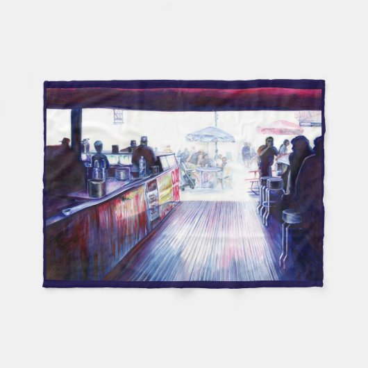 Ruby's, Coney Island, New York Fleece Deken (Voorkant (Horizontaal))