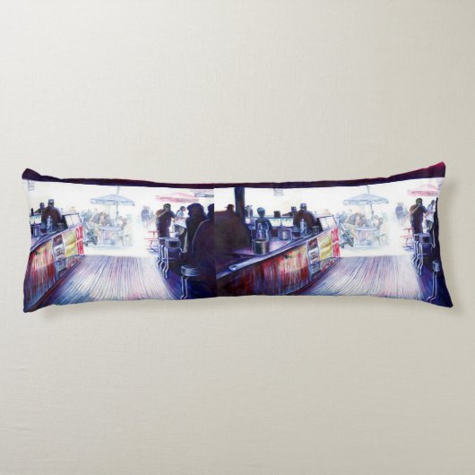 Ruby's, Coney Island, New York Lichaamskussen (Achterkant)