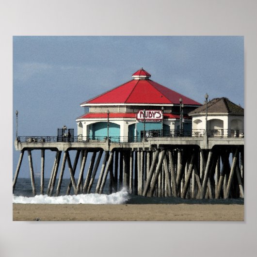 Ruby's Diner Huntington Beach Pier Poster (Voorkant)