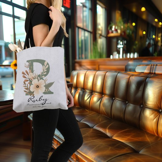 Ruby's Precious Gem - Boho Floral Monogram Crossbody Tas