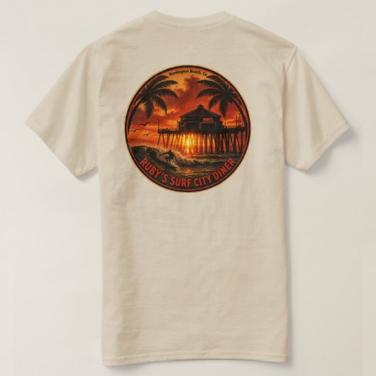 Ruby's Surf City Diner  T-shirt (Design achterkant)