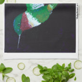 "Rubythroat at at Night" keukenhanddoek (Gevouwen)