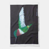 "Rubythroat at at Night" keukenhanddoek (Verticaal)