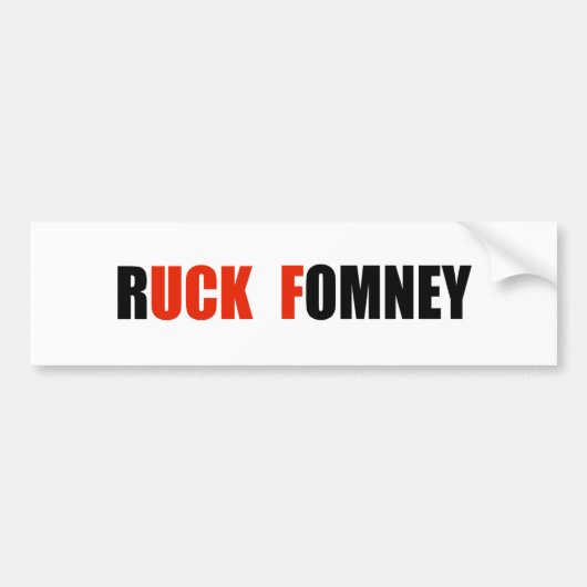 RUCK FOMNEY - BUMPERSTICKER (Voorkant)