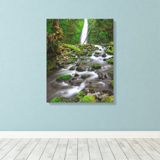 Ruckel Creek Herfsten, Columbia River Gorge Oregon Canvas Afdruk (Insitu (Houten vloer))
