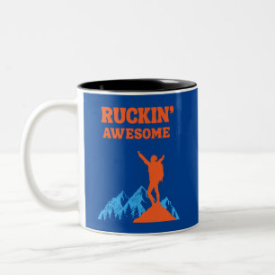 Ruckin' Awesomel voor The Rucking Hiker Tweekleurige Koffiemok