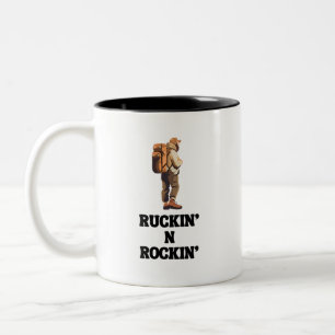 Ruckin 'N Rockin' voor de Rokkerige Wandelaar Tweekleurige Koffiemok