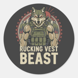 Rucking Vest Beest Ronde Sticker