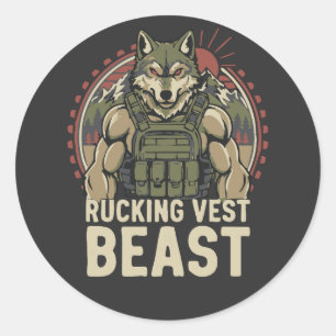 Rucking Vest Beest Ronde Sticker