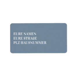 Rücksende-Aufkleber Hochzeit Dusty Blue 01 Etiket