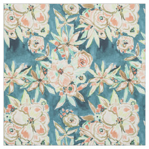 RUCKUS Dark Waterverf Boho Floral Stof